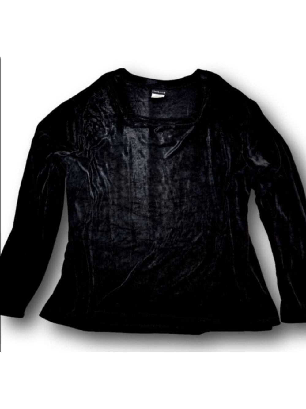 Women's citiknit Black Long Sleeve Tee Plus Size 2X